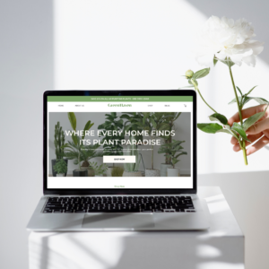 website design and development of a plant store